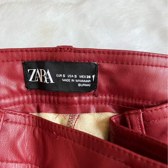 Pants & Jumpsuits Zara Full Length Leather Pants Poshmark